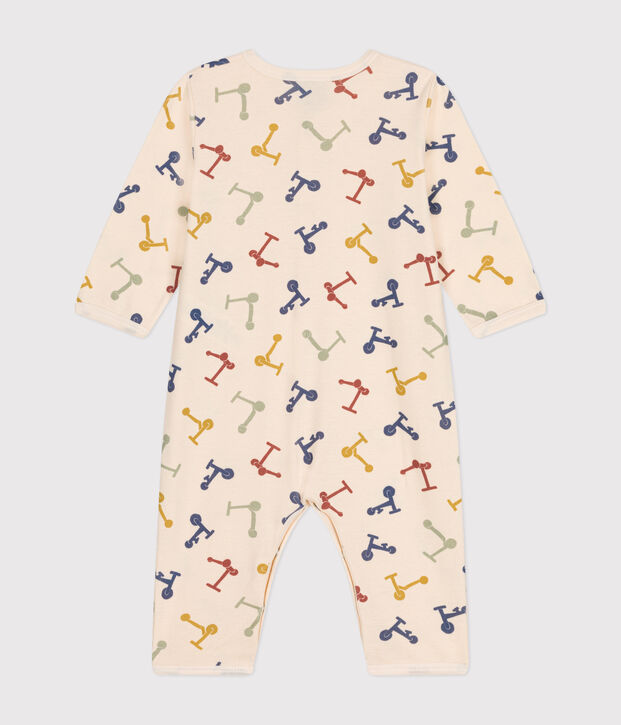 Pijama sin pies de algod&oacute;n para beb&eacute; crudo/azul