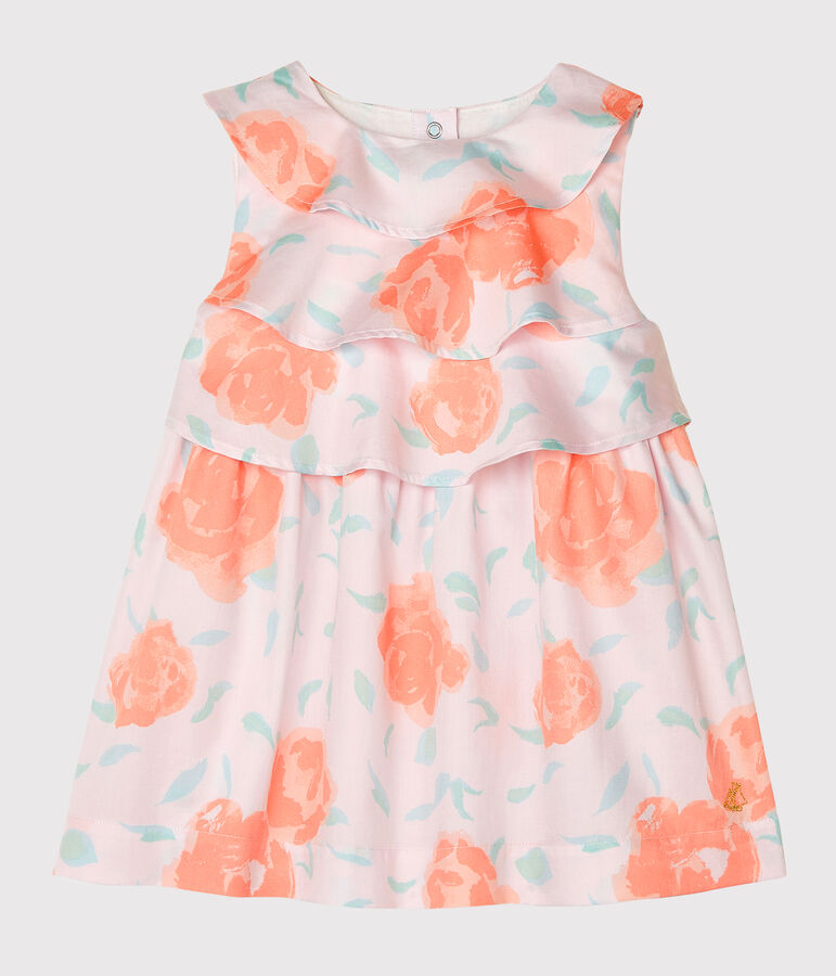 Vestido estampado para beb&eacute; ni&ntilde;a rosa/multicolor