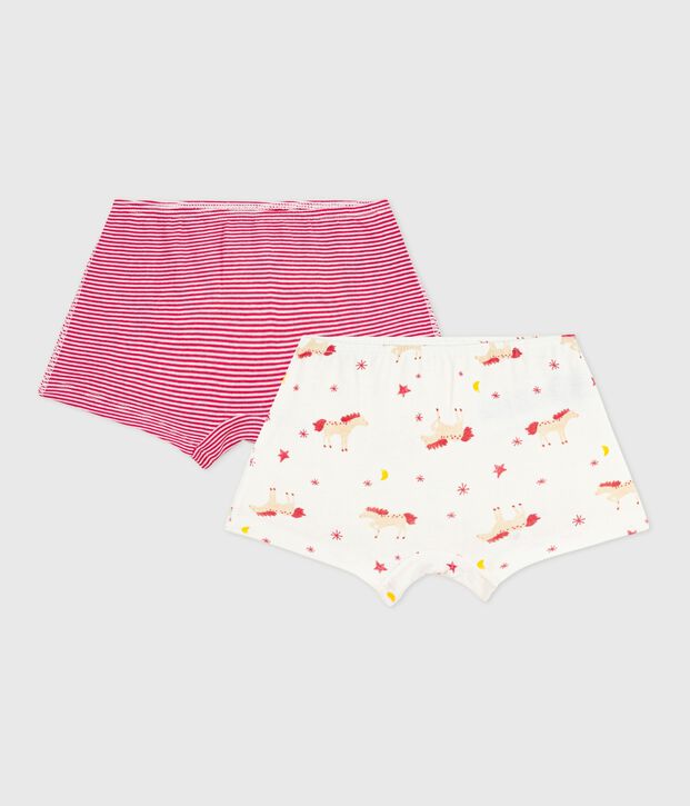Juego de culottes infantiles de algod&oacute;n con estampado de caballos multicolor