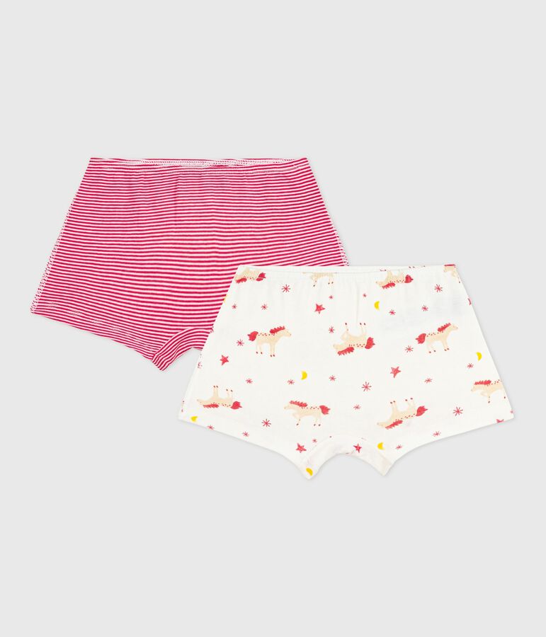 Juego de culottes infantiles de algod&oacute;n con estampado de caballos multicolor