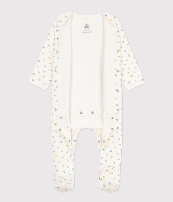 Bodyjama de algodón con flores blanco MARSHMALLOW/blanco MULTICO