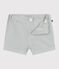 Shorts de seersucker a rayas para bebé blanco MARSHMALLOW/azul BRUT