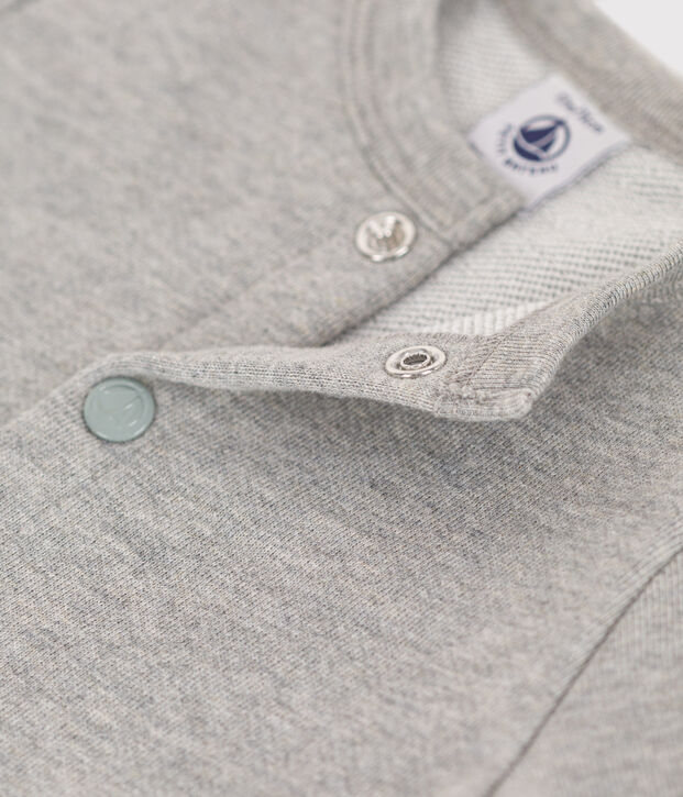 C&aacute;rdigan de mulet&oacute;n de beb&eacute; gris