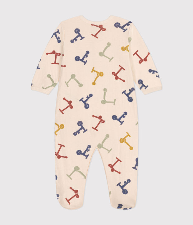 Pijama de algod&oacute;n con estampado para beb&eacute; crudo/multicolor