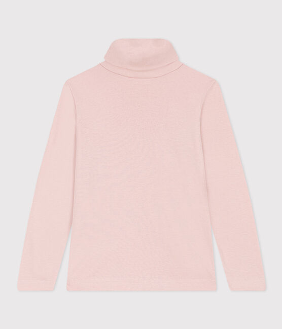 Camiseta de cuello alto de algodón para niño/a rosa SALINE