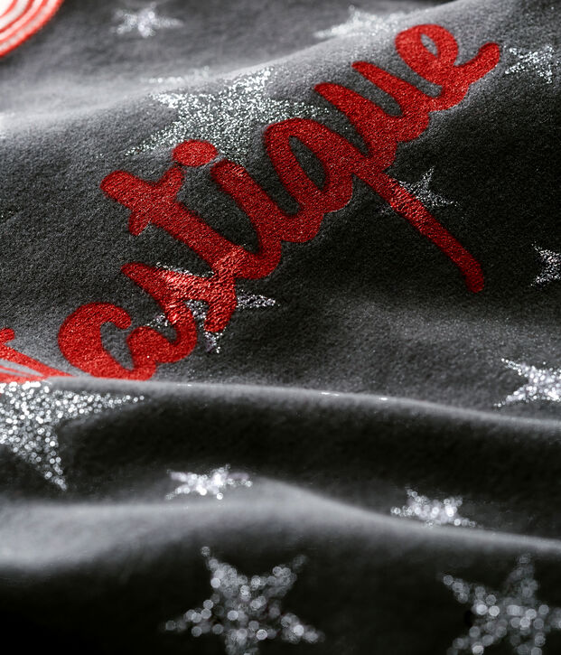 Pijama de terciopelo para beb&eacute; ni&ntilde;o gris/gris