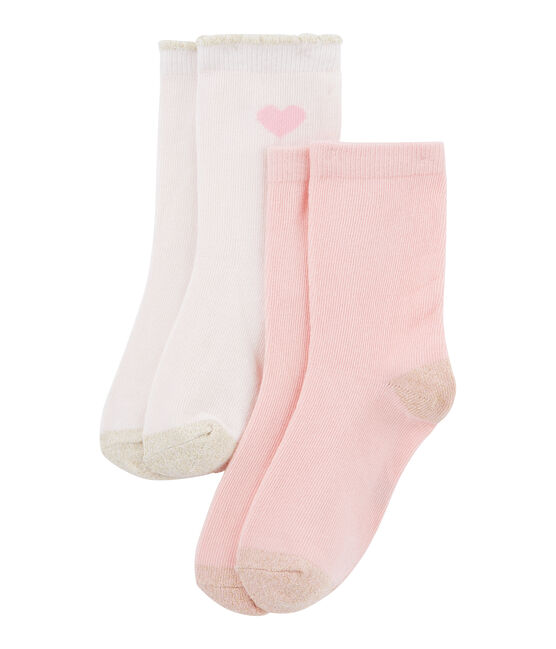 Lote de 2 pares de calcetines infantiles para niña variante 1