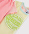 Pijama corto de rayas mulitcolores para niña de punto amarillo SUNNY/blanco MULTICO