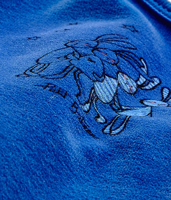 Pijama de terciopelo para bebé azul PERSE