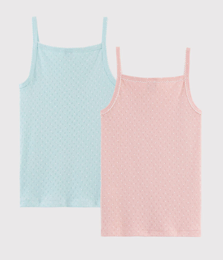 Lote de 2 camisas de tirantes con calado para ni&ntilde;a variante 1