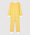 Mono con flores de niña de rizo cepillado amarillo OCRE/blanco MARSHMALLOW
