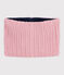 Braga de cuello infantil de punto tricotado con forro polar rosa CHARME
