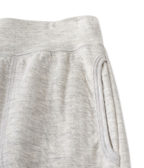 Pantalón para mujer en túbico extrafino chiné gris BELUGA CHINE