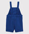 Peto corto de sarga irresistible de bebé niño azul SURF