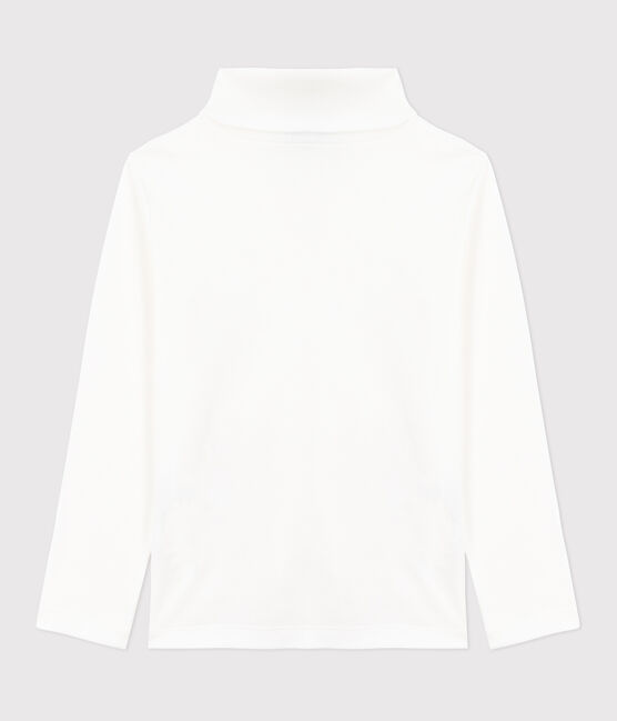 Camiseta infantil de cuello alto de algodón blanco MARSHMALLOW