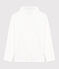 Camiseta infantil de cuello alto de algodón blanco MARSHMALLOW