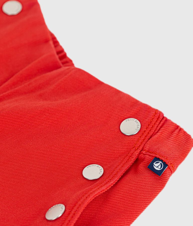 Pantal&oacute;n denim infantil rojo
