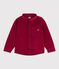 Camisa infantil lisa de pana AMARANTE
