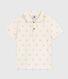 Polo infantil de algodón estampado de manga corta