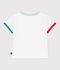 Camiseta de algod&oacute;n de manga corta con estampado para beb&eacute; blanco
