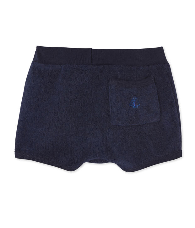 Short b&eacute;b&eacute; gar&ccedil;on en bouclette &eacute;ponge azul