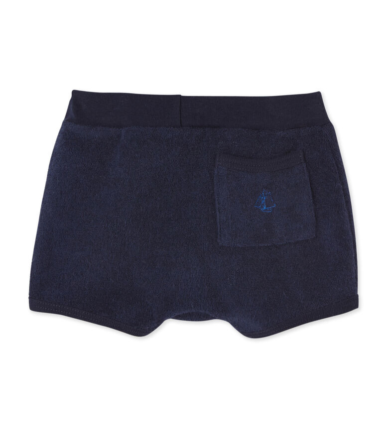 Short b&eacute;b&eacute; gar&ccedil;on en bouclette &eacute;ponge azul