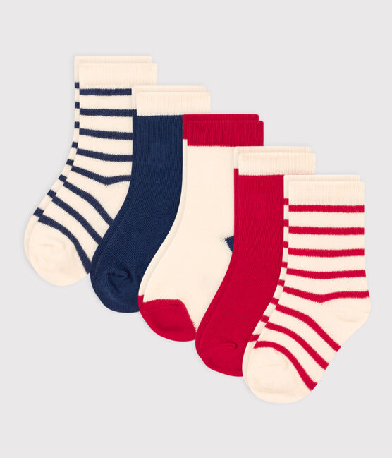 Juego de 5 pares de calcetines a rayas para bebé variante 1