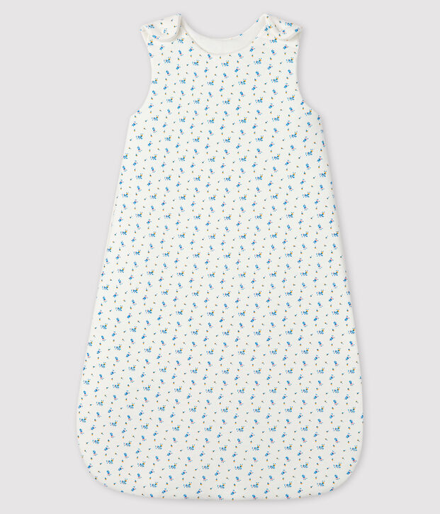 Saco de punto de tejido acanalado para beb&eacute; blanco/multicolor