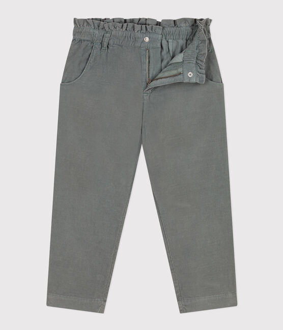 Pantalón recto de terciopelo para niña verde THUYA