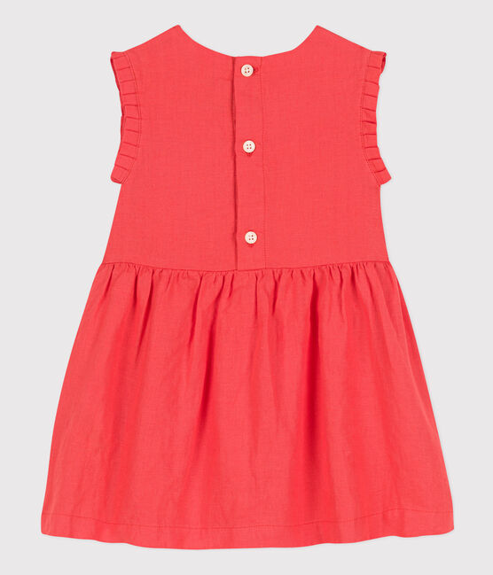 Vestido sin mangas de lino para bebé naranja JUPITER