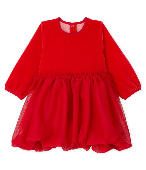Vestido de bebé niña rojo TERKUIT