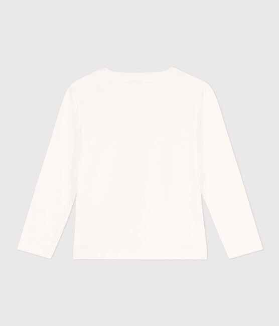 Camiseta de manga larga para niño blanco MARSHMALLOW