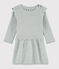 Vestido de lana y algodón para bebé niña gris BELUGA CHINE