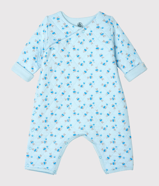 Mono largo de bebé unisex azul FRAICHEUR/blanco MULTICO