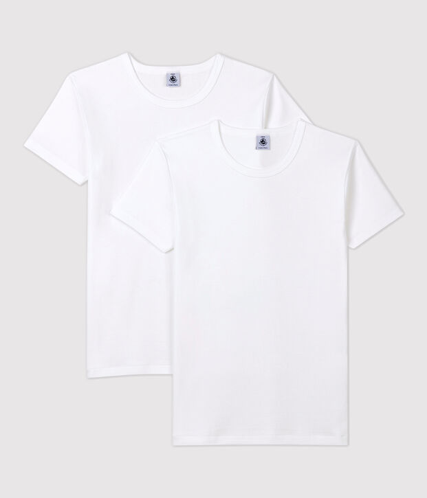 Lote de 2 camisetas de manga corta blancas de chico multicolor