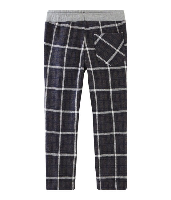 Pantalón de malla y cuadros para niño negro CITY/azul SMOKING/ MARSHMALLOW