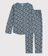 Pijama de algodón con flor para niña