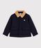 Chaqueta infantil lisa estilo gab&aacute;n de pa&ntilde;o de lana SMOKING