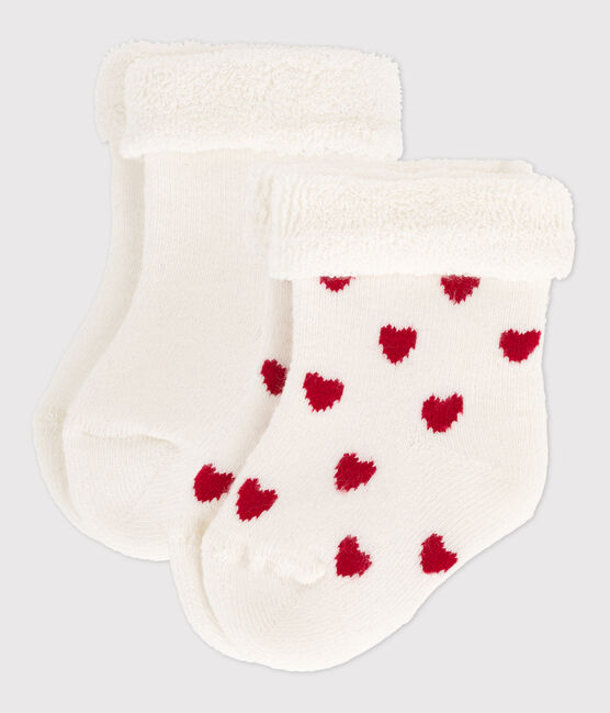 Juego de 2 pares de calcetines de bebé de punto variante 1