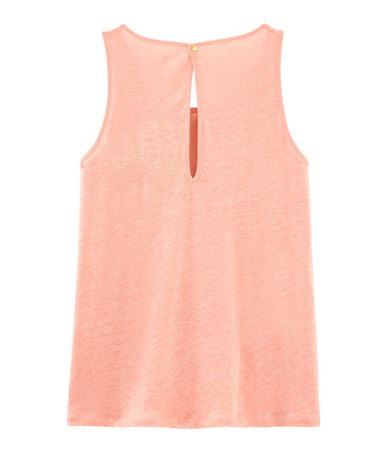 Camiseta de tirantes de lino irisado para mujer rosa ROSAKO/rosa COPPER