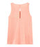 Camiseta de tirantes de lino irisado para mujer rosa ROSAKO/rosa COPPER