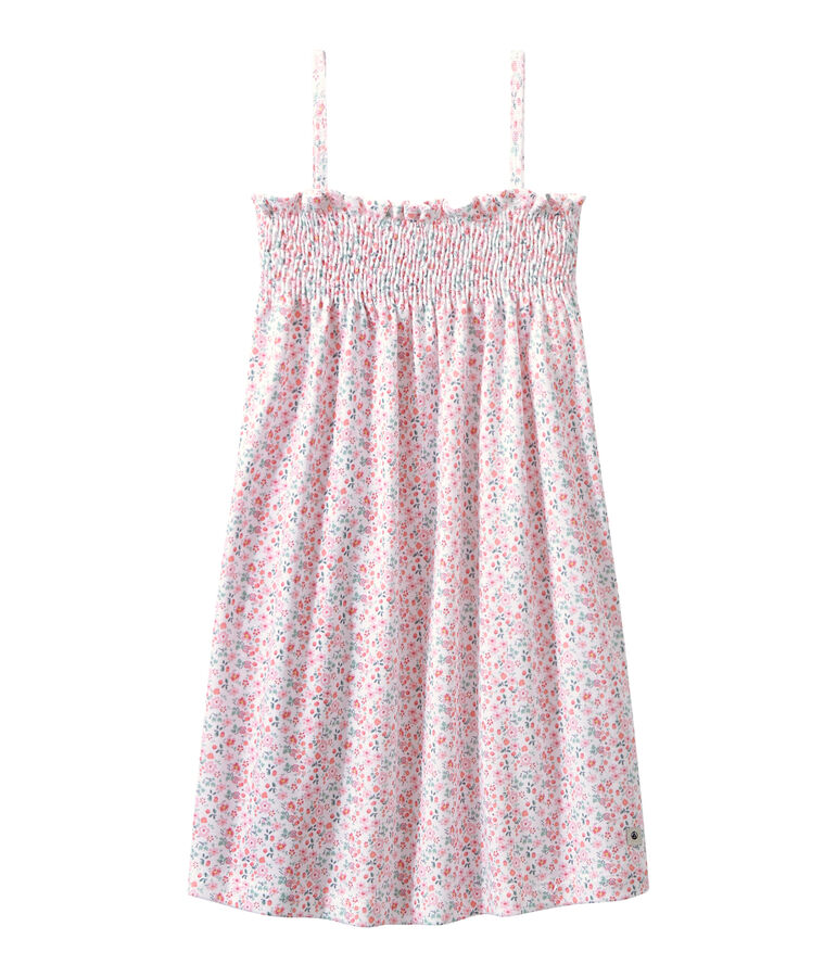 Camis&oacute;n bordado estampado para ni&ntilde;a blanco ECUME/blanco MULTICO