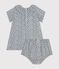 Vestido de manga corta y pololo de gasa de algodón para bebé AVALANCHE/ INCOGNITO