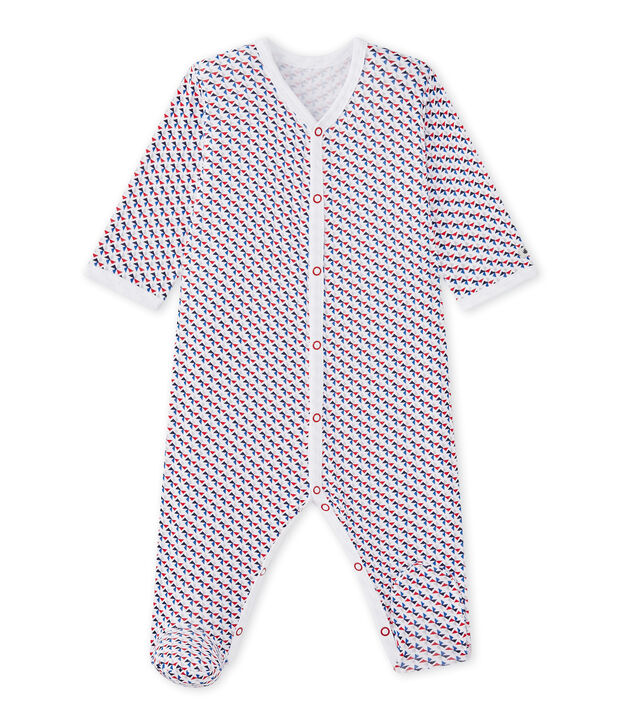 Pijama estampado para beb&eacute; ni&ntilde;o blanco/multicolor