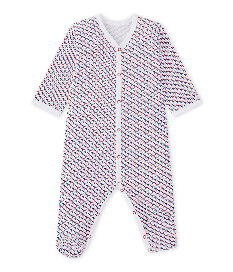 Pijama estampado para beb&eacute; ni&ntilde;o blanco/multicolor
