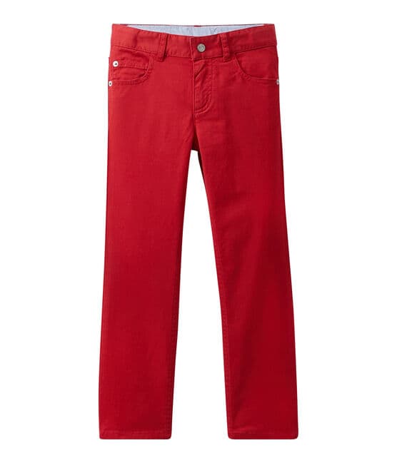 Pantalón colorido para niño en jean rojo TERKUIT