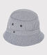 Gorro de sarga a rayas para niño