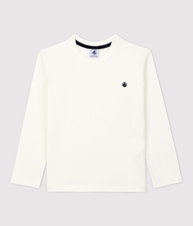 Camiseta de algod&oacute;n org&aacute;nico infantil unisex blanco