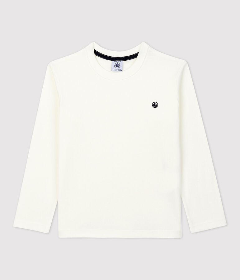 Camiseta de algod&oacute;n org&aacute;nico infantil unisex blanco MARSHMALLOW