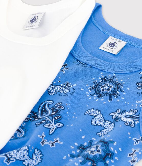 Juego de 2 camisetas de tirantes de bandana de algodón orgánico de niño variante 1